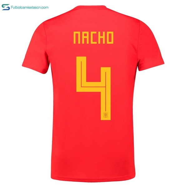 Camiseta España 1ª Nacho 2018 Rojo